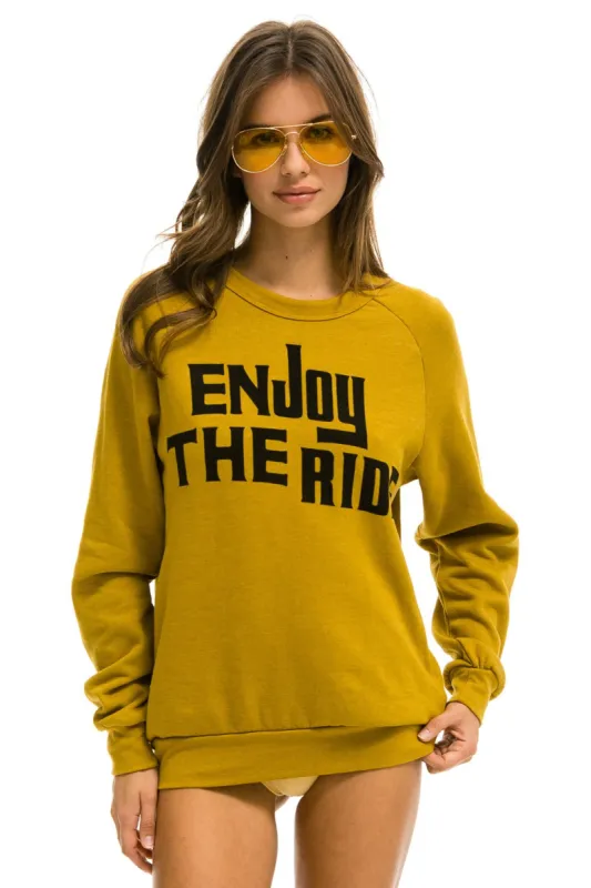 ENJOY THE RIDE SWEATSHIRT - HONEY sold by Aviator Nation