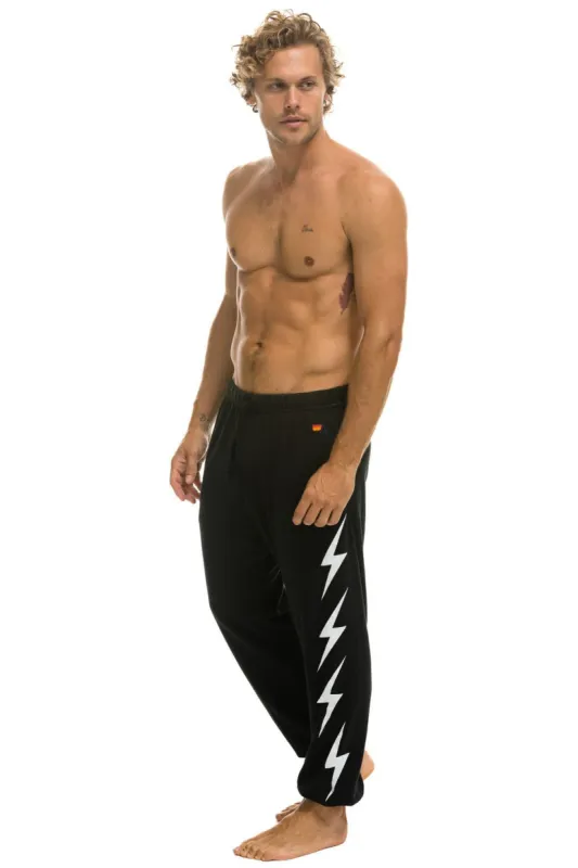 MEN'S BOLT 4 SWEATPANTS - BLACK sold by Aviator Nation