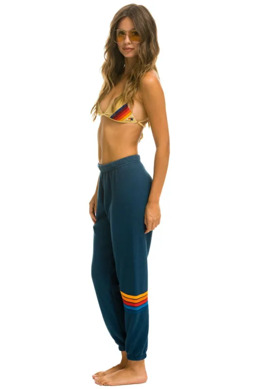 RAINBOW STITCH SWEATPANTS - DEEP OCEAN 2 sold by Aviator Nation
