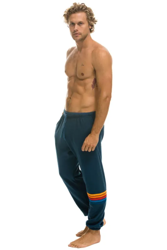 MEN'S RAINBOW STITCH SWEATPANTS - DEEP OCEAN 2 sold by Aviator Nation