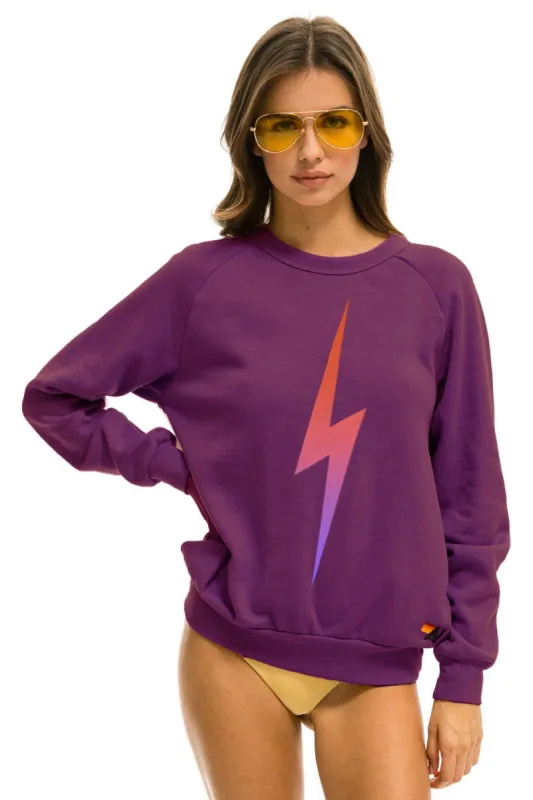 BOLT FADE SWEATSHIRT - PURPLE // PURPLE ORANGE sold by Aviator Nation