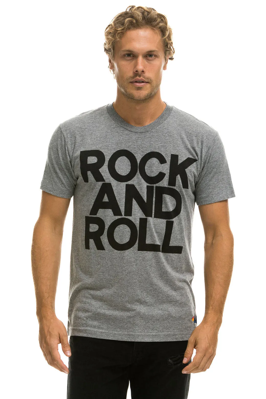 ROCK AND ROLL TEE - HEATHER GREY sold by Aviator Nation product image thumbnail 2