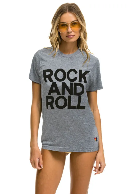 ROCK AND ROLL TEE - HEATHER GREY sold by Aviator Nation