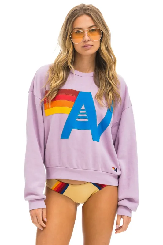 LOGO STITCH RELAXED CREW SWEATSHIRT - MAUVE sold by Aviator Nation
