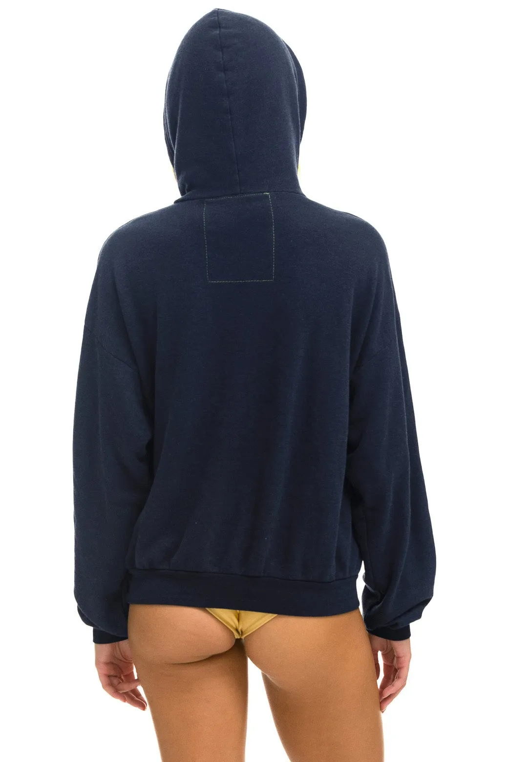 LOGO PULLOVER RELAXED HOODIE - NAVY sold by Aviator Nation product image thumbnail 3