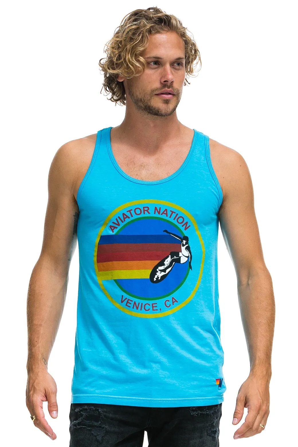 AVIATOR NATION MALIBU TANK - NEON BLUE sold by Aviator Nation product image thumbnail 2