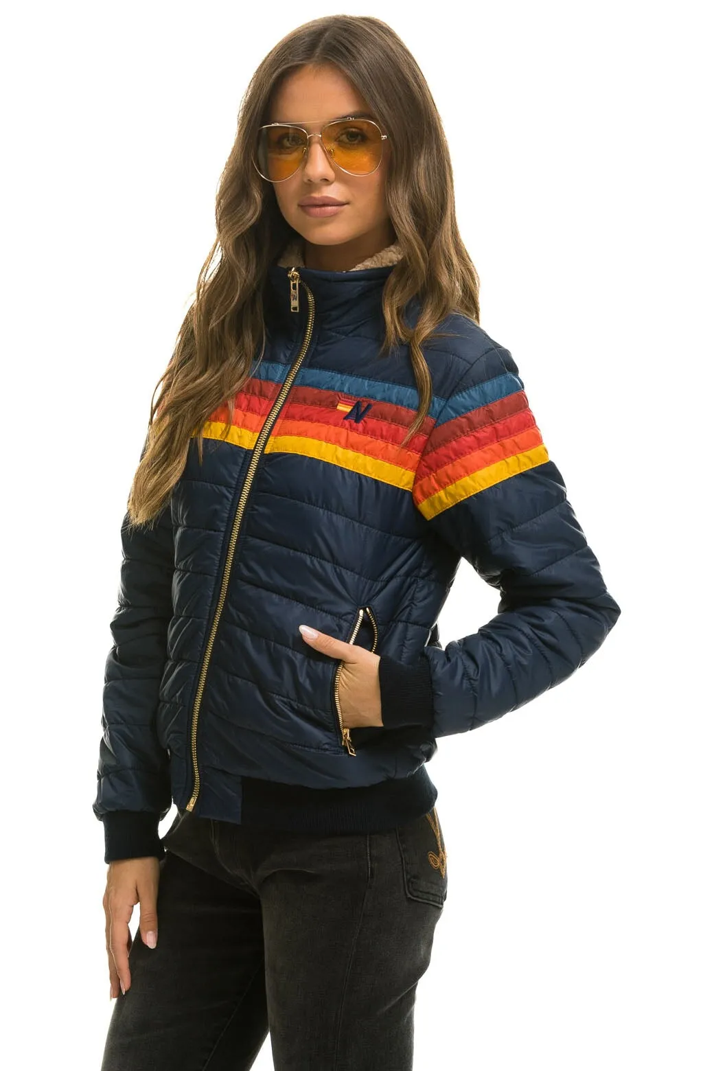 5 STRIPE JACKET - NAVY sold by Aviator Nation product image thumbnail 2