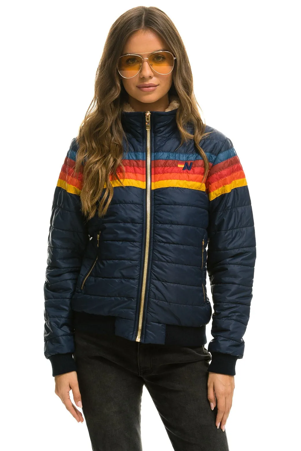 5 STRIPE JACKET - NAVY sold by Aviator Nation