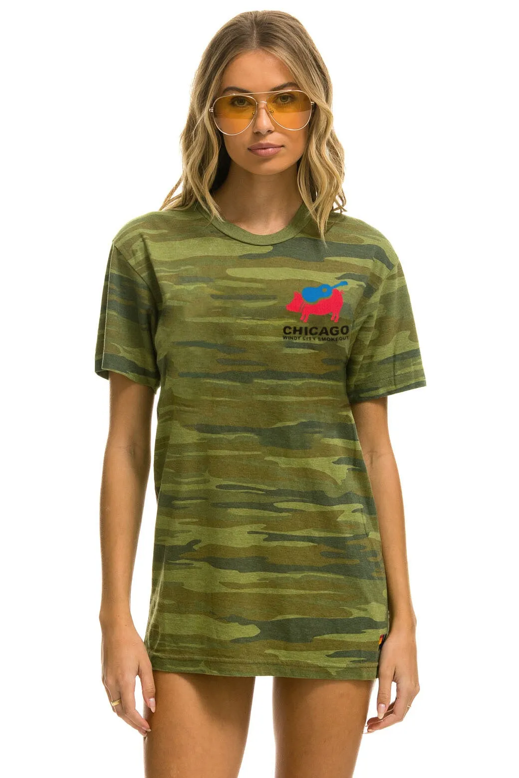 WINDY CITY SMOKEOUT 2024 CREW TEE SHIRT - CAMO sold by Aviator Nation
