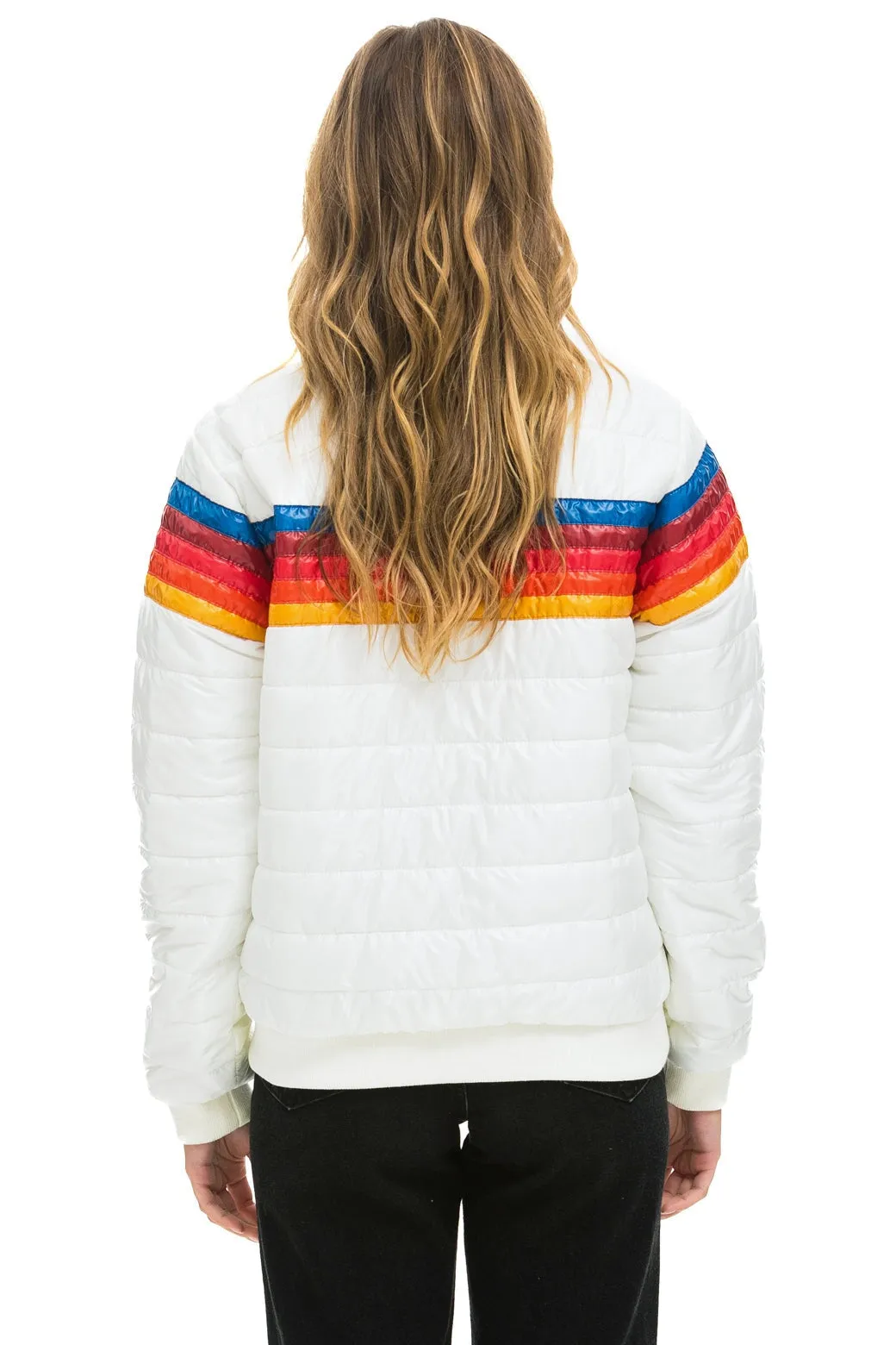 5 STRIPE JACKET - WHITE GLOSSY sold by Aviator Nation product image thumbnail 4