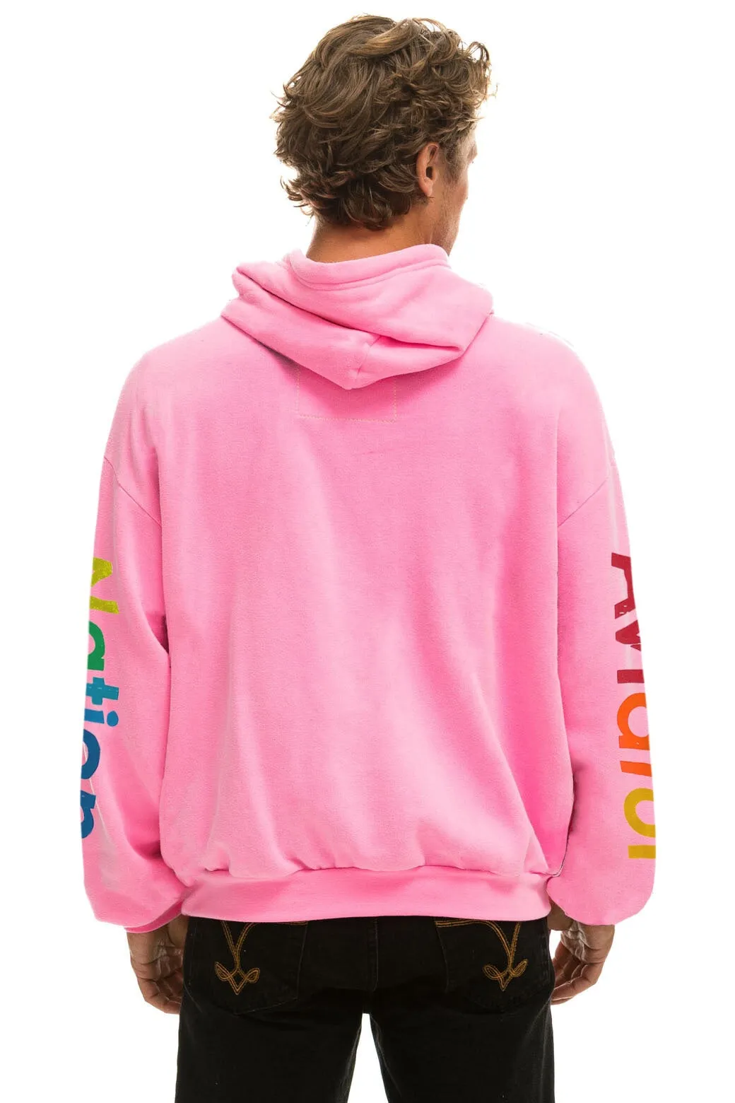 AVIATOR NATION RELAXED PULLOVER HOODIE - NEON PINK sold by Aviator Nation product image thumbnail 4