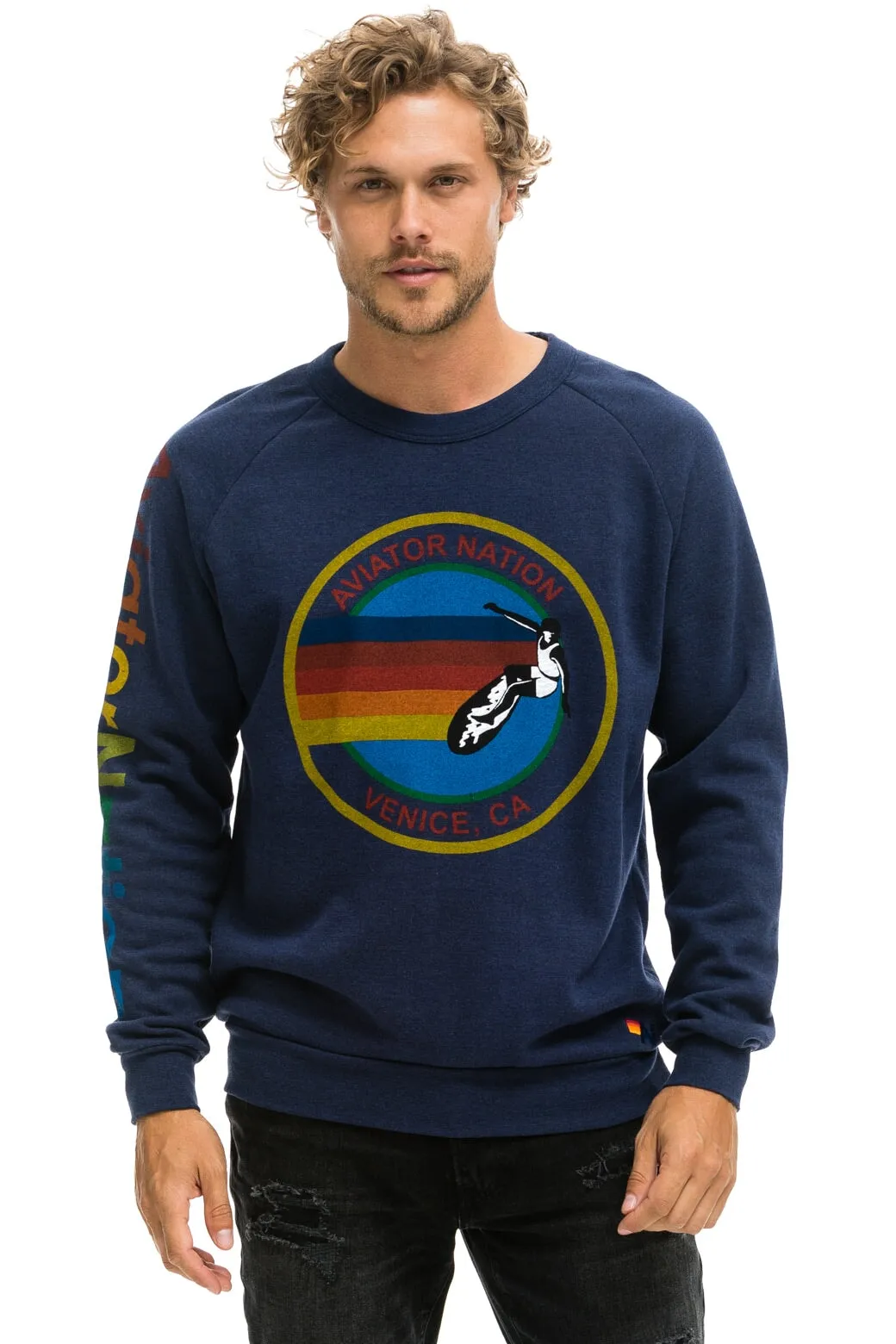 AVIATOR NATION CREW SWEATSHIRT - NAVY sold by Aviator Nation product image thumbnail 2