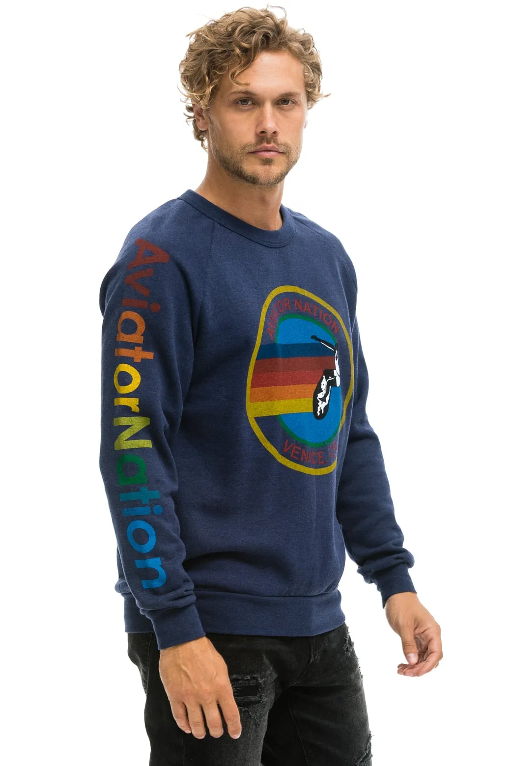 AVIATOR NATION CREW SWEATSHIRT - NAVY sold by Aviator Nation product image thumbnail 4