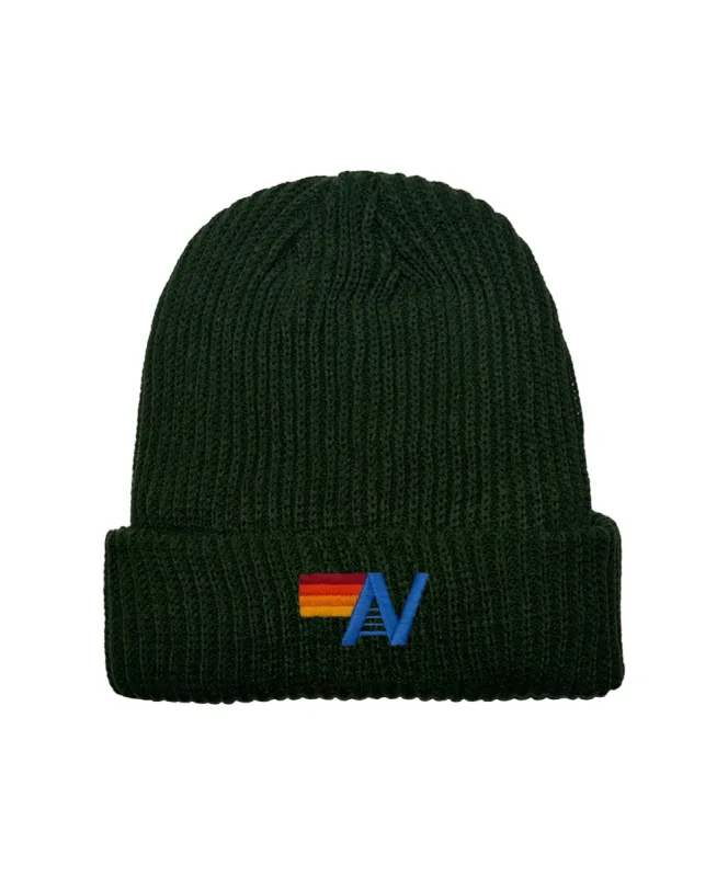 LOGO RIB BEANIE - OLIVE sold by Aviator Nation