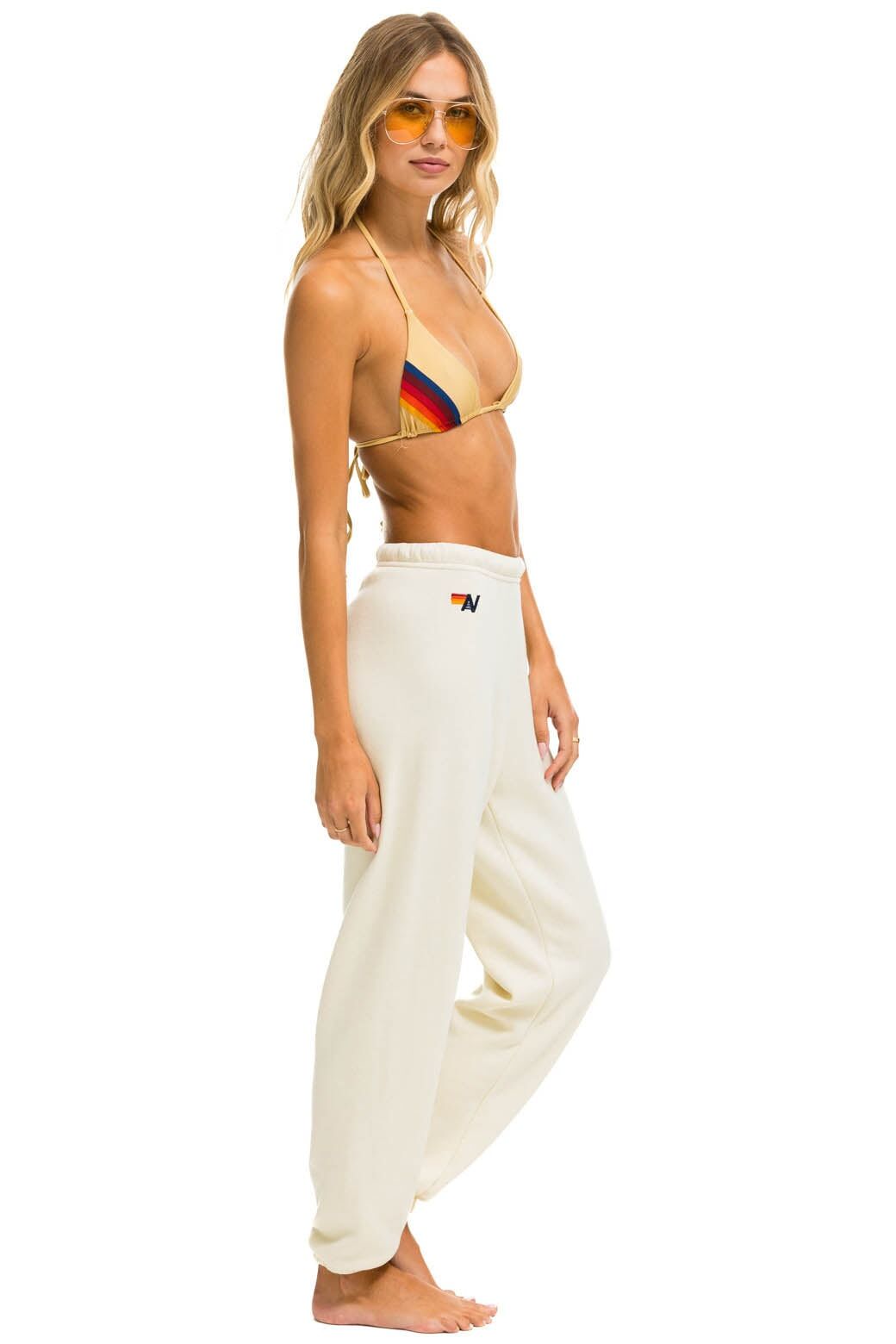 HEART STITCH 4 SWEATPANTS - VINTAGE WHITE sold by Aviator Nation product image thumbnail 4