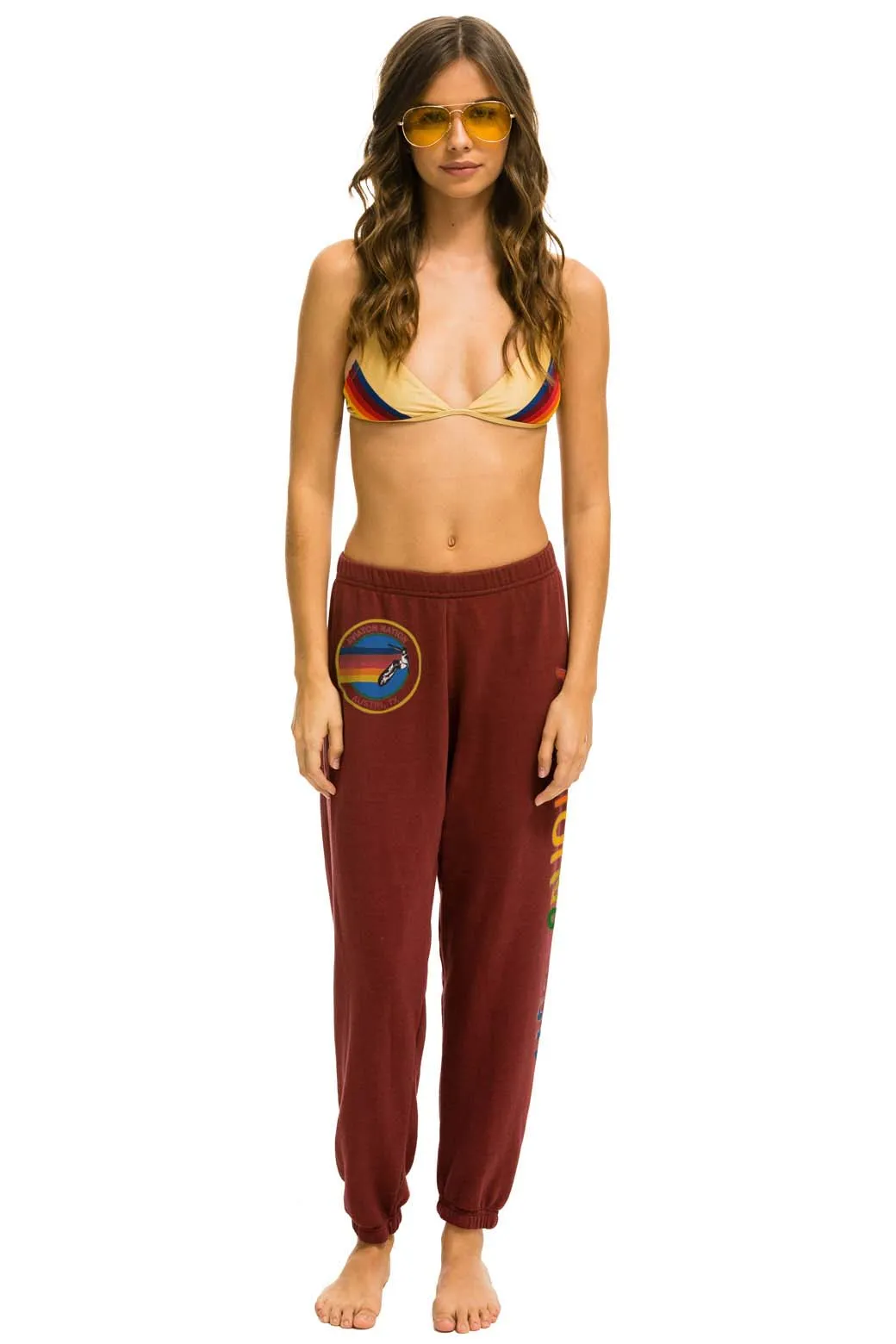AVIATOR NATION AUSTIN SWEATPANTS - CLARET sold by Aviator Nation