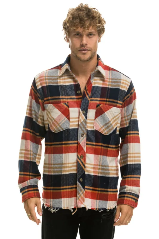 PLAID FLANNEL WESTERN SHIRT - COWBOY PLAID sold by Aviator Nation
