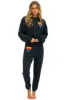 RAINBOW HEART STITCH RELAXED CREW SWEATSHIRT - CHARCOAL sold by Aviator Nation