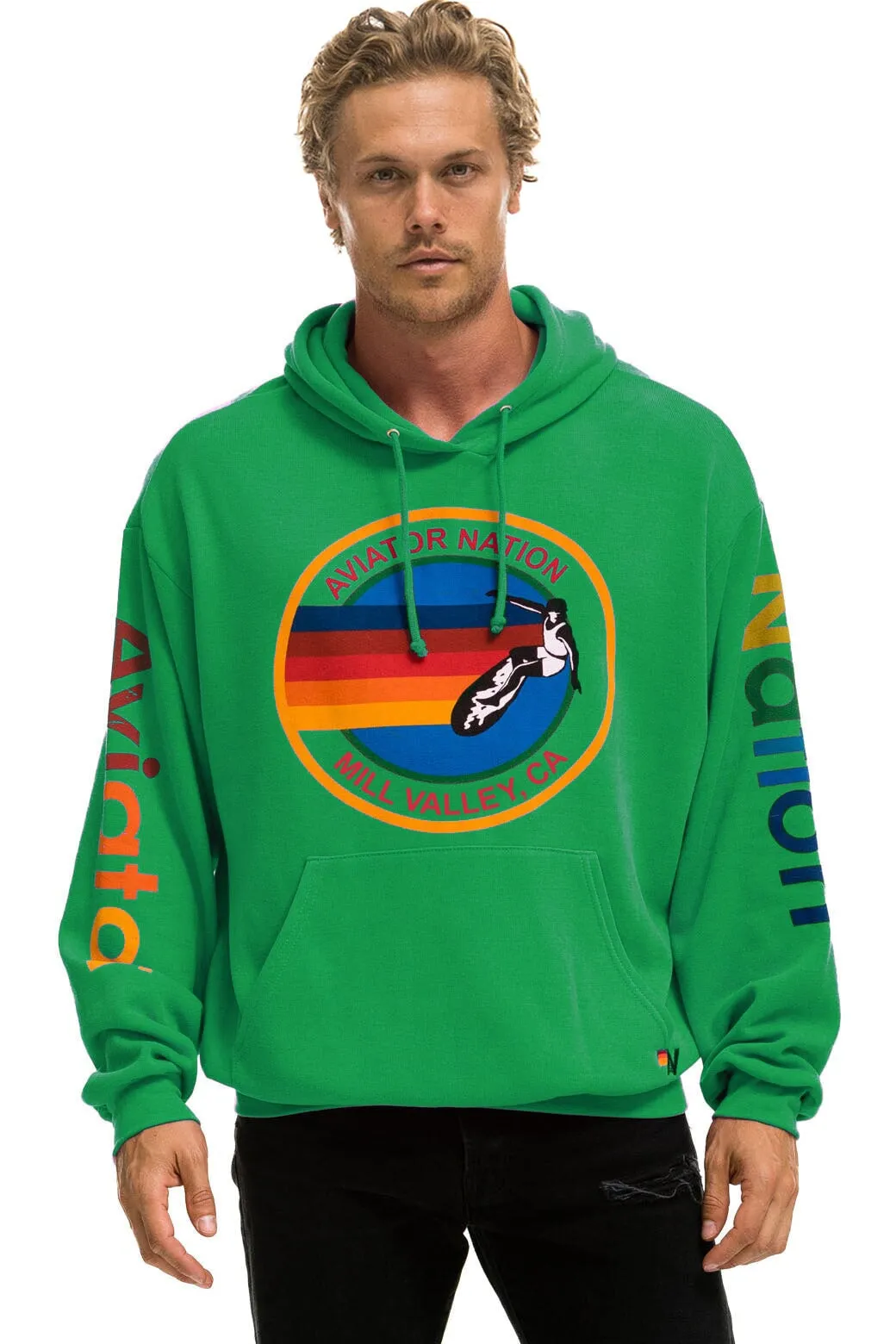 AVIATOR NATION MILL VALLEY RELAXED PULLOVER HOODIE - KELLY GREEN sold by Aviator Nation product image thumbnail 2