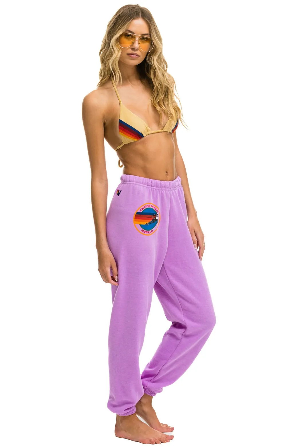 AVIATOR NATION ASPEN SWEATPANTS - NEON PURPLE sold by Aviator Nation product image thumbnail 4