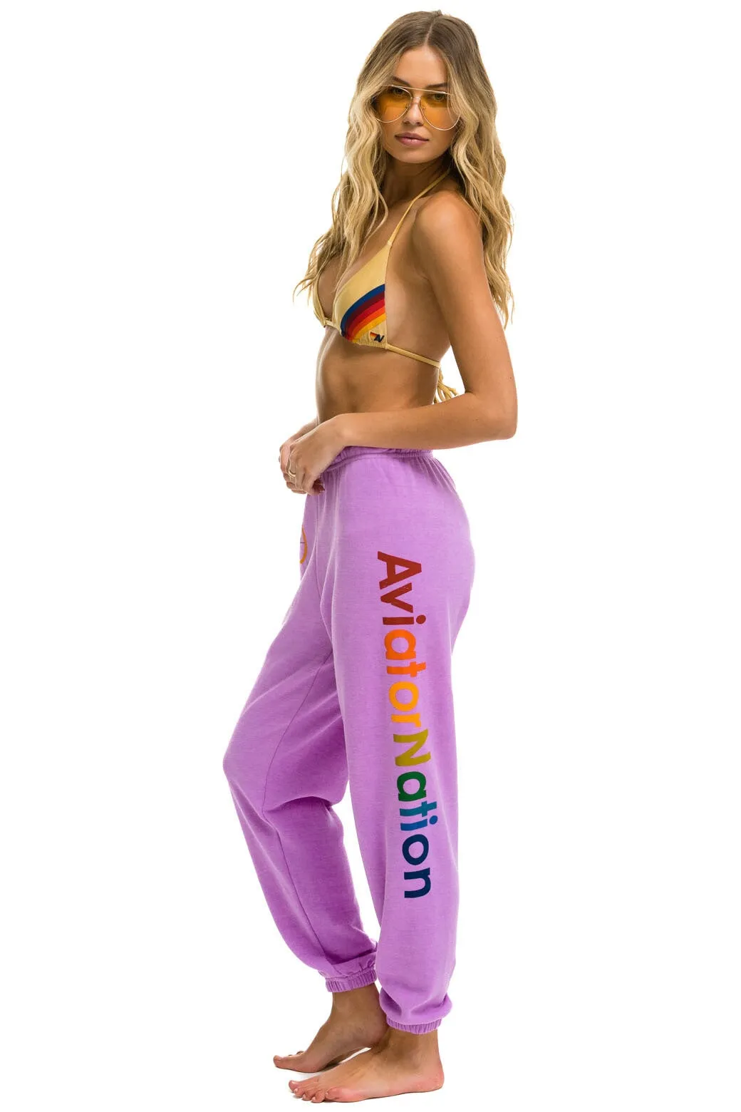 AVIATOR NATION ASPEN SWEATPANTS - NEON PURPLE sold by Aviator Nation product image thumbnail 2