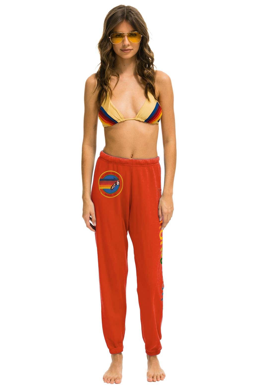 AVIATOR NATION MIAMI - SWEATPANTS ORANGE sold by Aviator Nation