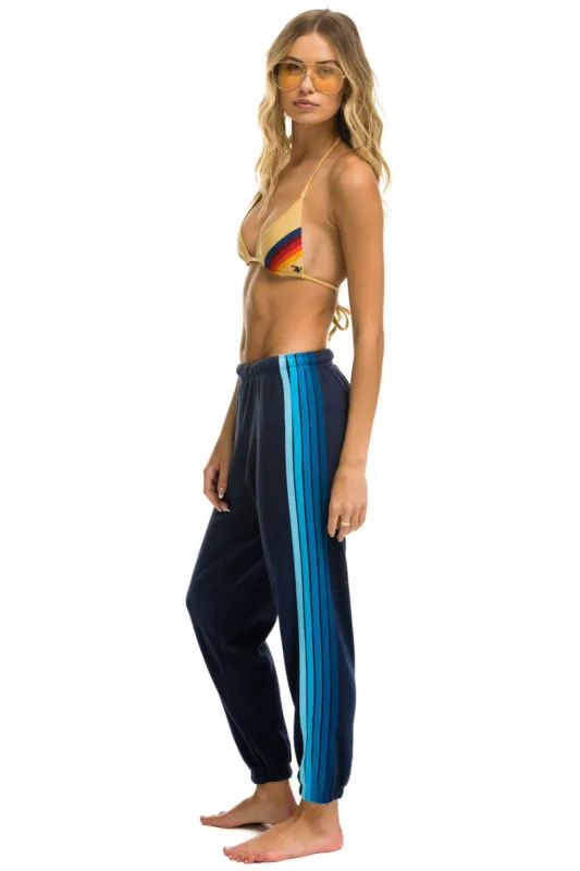 5 STRIPE SWEATPANTS - NAVY // BLUE sold by Aviator Nation