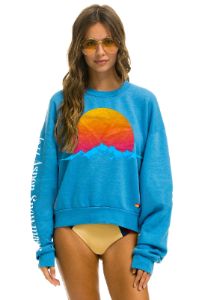 JAZZ ASPEN SNOWMASS 2023 RELAXED SWEATSHIRT - OCEAN sold by Aviator Nation