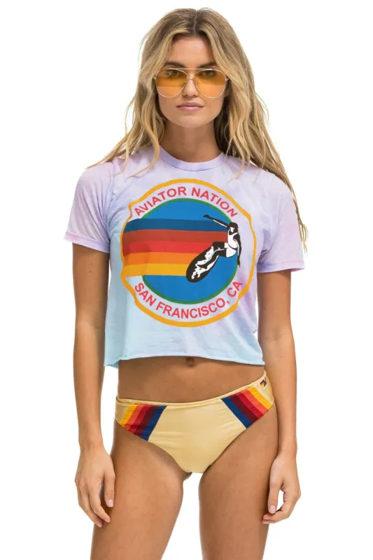AVIATOR NATION SAN FRANCISCO BOYFRIEND TEE - TIE DYE BUBBLE GUM sold by Aviator Nation
