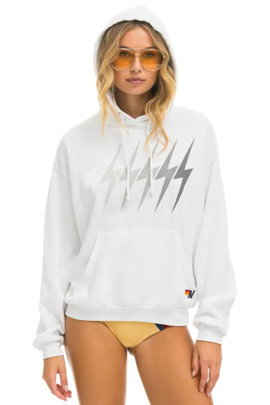 BOLT GRADIENT RELAXED PULLOVER HOODIE - WHITE // GREY sold by Aviator Nation