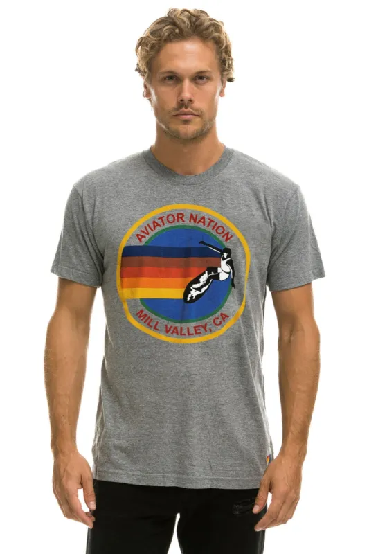 AVIATOR NATION MILL VALLEY TEE - HEATHER GREY sold by Aviator Nation
