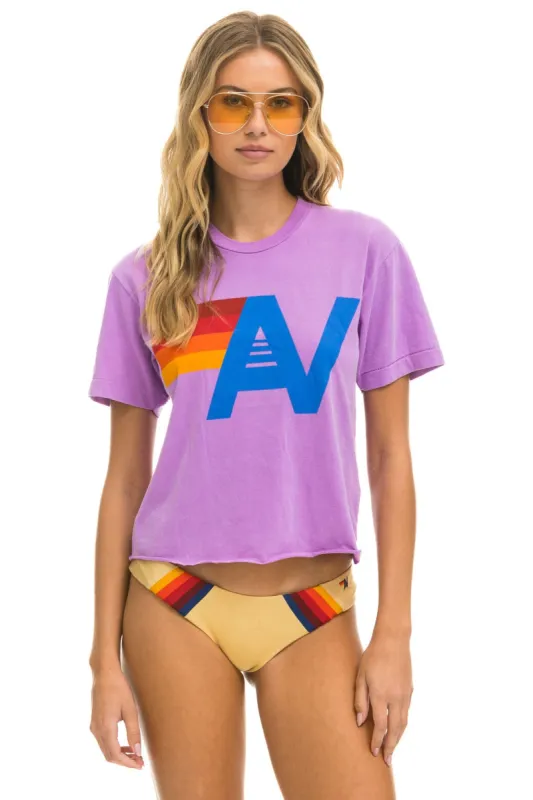 LOGO BOYFRIEND TEE - NEON PURPLE sold by Aviator Nation