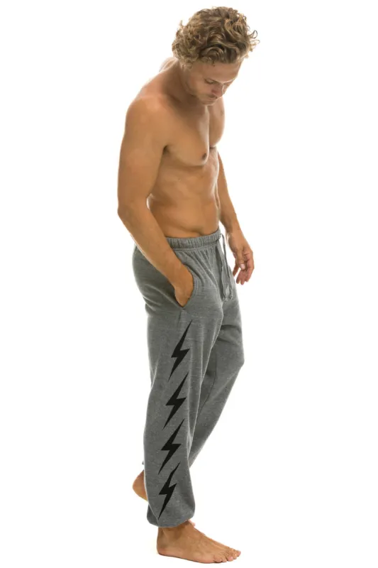 MEN'S BOLT 4 SWEATPANTS - HEATHER GREY sold by Aviator Nation