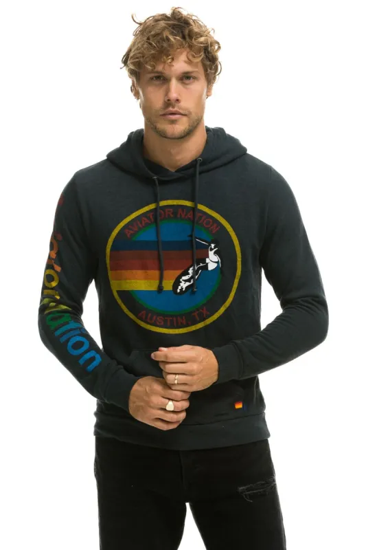 AVIATOR NATION AUSTIN PULLOVER HOODIE - CHARCOAL sold by Aviator Nation