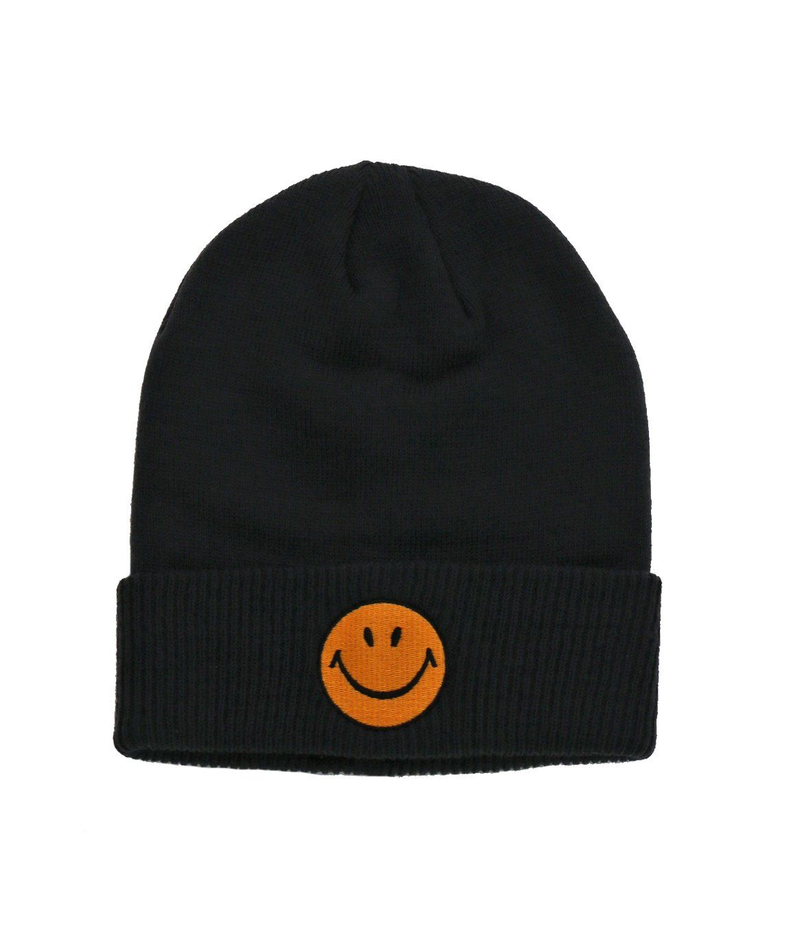 SMILEY BEANIE - BLACK sold by Aviator Nation