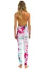 HAND DYED FULL LENGTH HI-RISE LEGGINGS - TIE DYE TURQUOISE sold by Aviator Nation