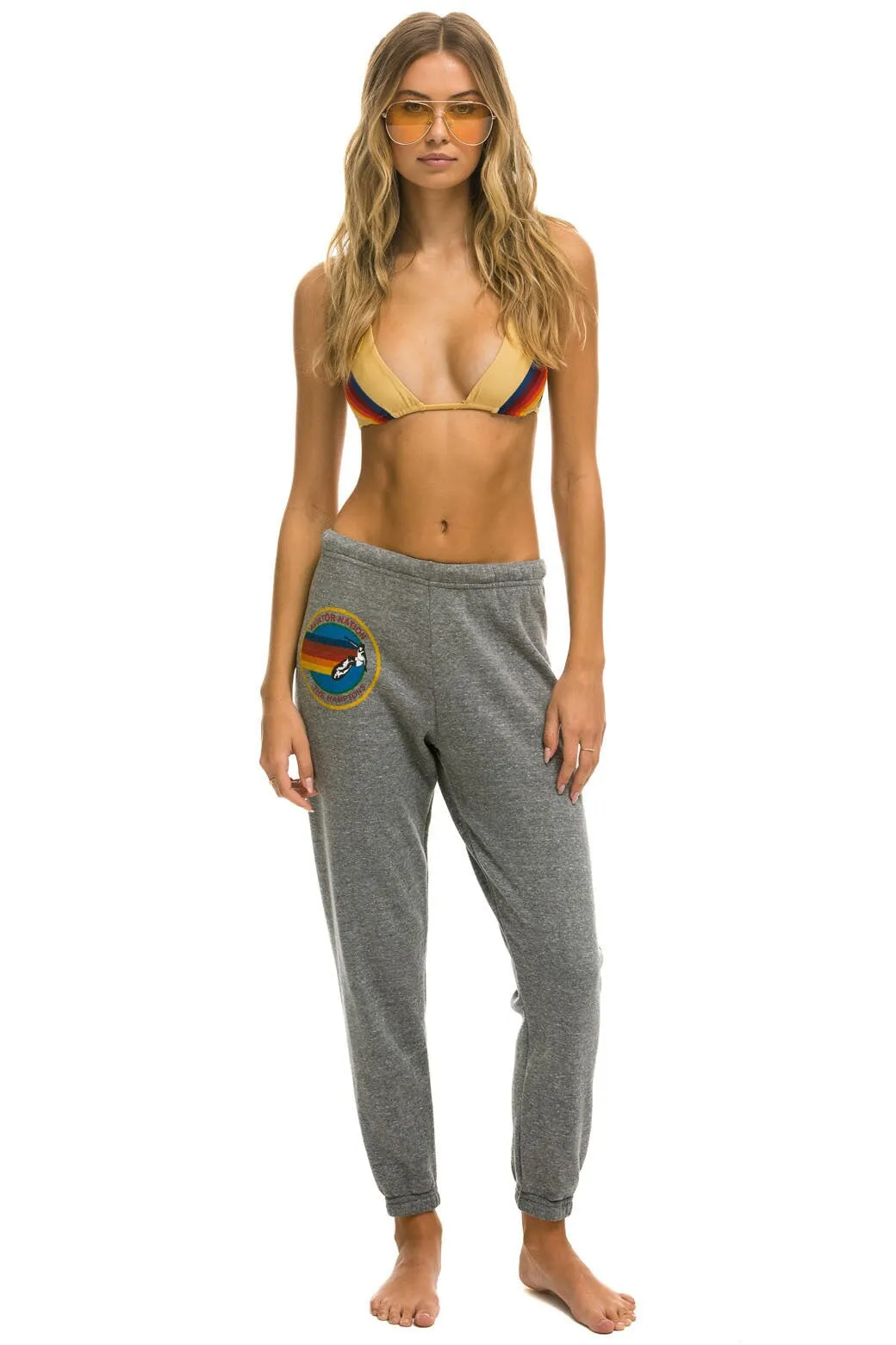 AVIATOR NATION HAMPTONS SWEATPANTS - HEATHER sold by Aviator Nation