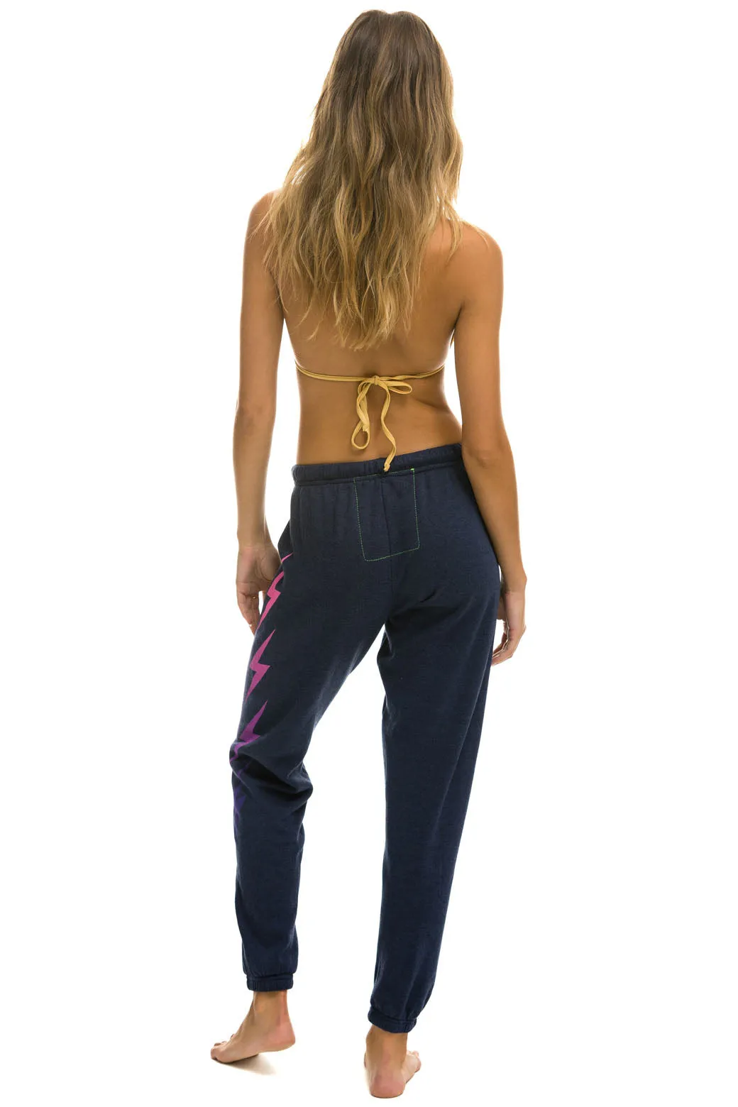 BOLT FADE 4 SWEATPANTS - NAVY // PINK PURPLE sold by Aviator Nation product image thumbnail 4