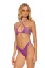 SPARKLE ST TROPEZ SCRUNCH CHEEKY BIKINI BOTTOMS - GRAPE sold by Aviator Nation