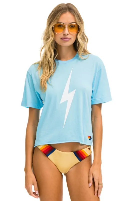 BOLT BOYFRIEND TEE - SKY sold by Aviator Nation