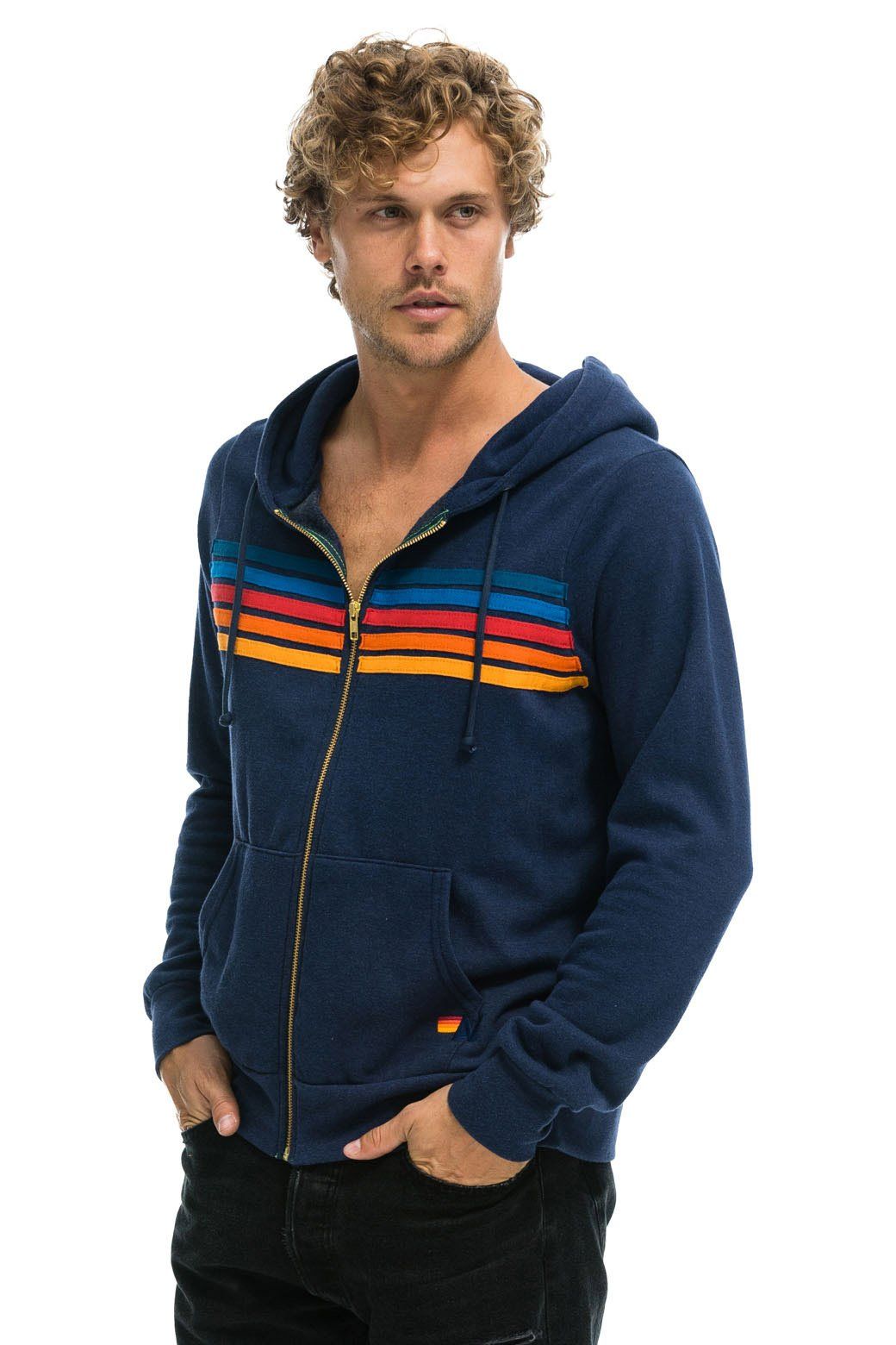 5 STRIPE HOODIE - NAVY 2 sold by Aviator Nation product image thumbnail 6