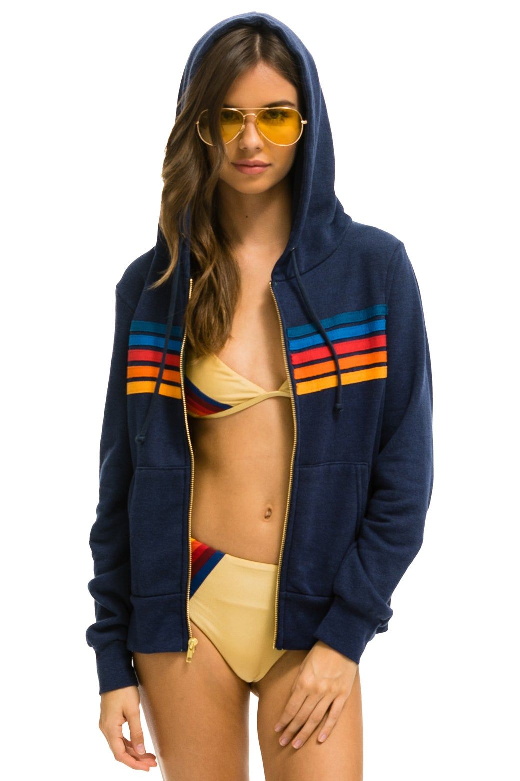 5 STRIPE HOODIE - NAVY 2 sold by Aviator Nation product image thumbnail 5
