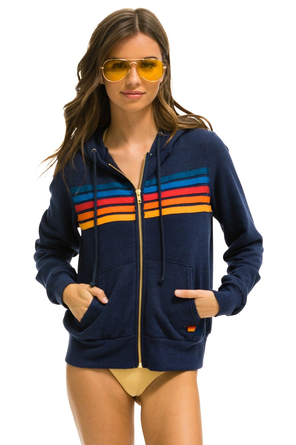 5 STRIPE HOODIE - NAVY 2 sold by Aviator Nation product image thumbnail 7