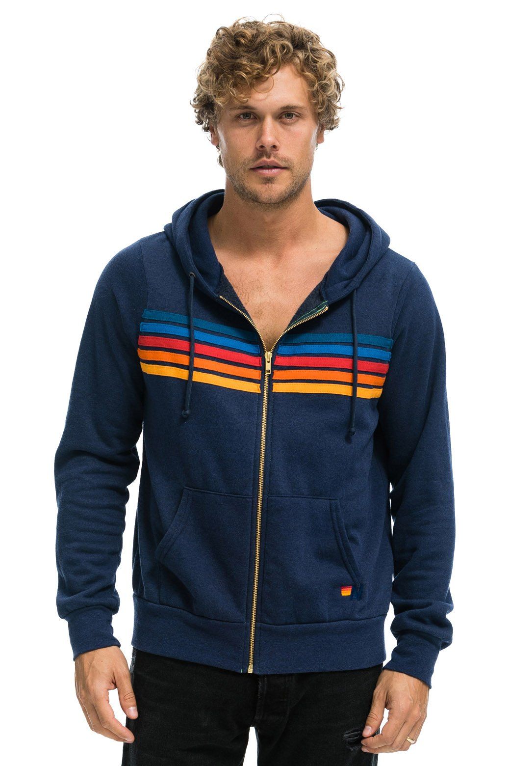 5 STRIPE HOODIE - NAVY 2 sold by Aviator Nation product image thumbnail 2