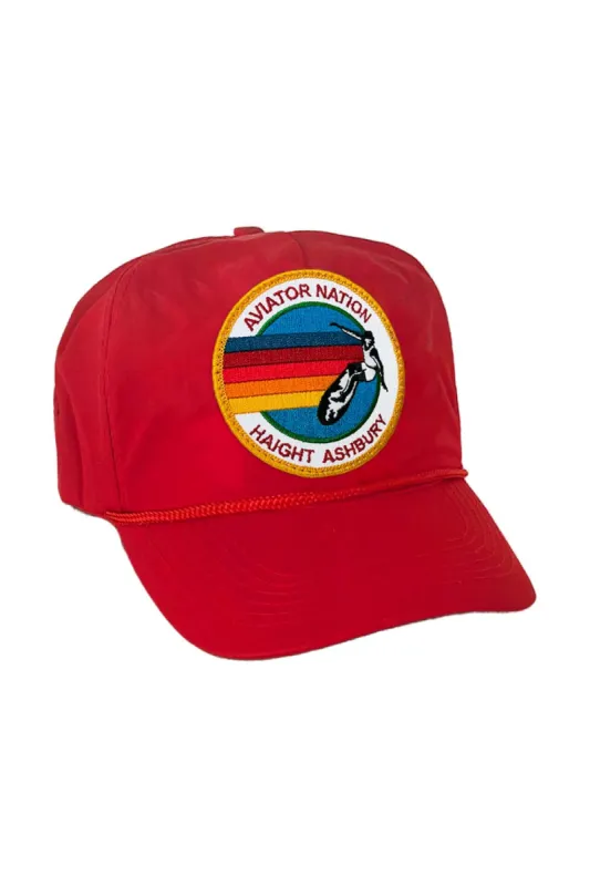 SIGNATURE HAIGHT ASHBURY VINTAGE NYLON TRUCKER HAT sold by Aviator Nation