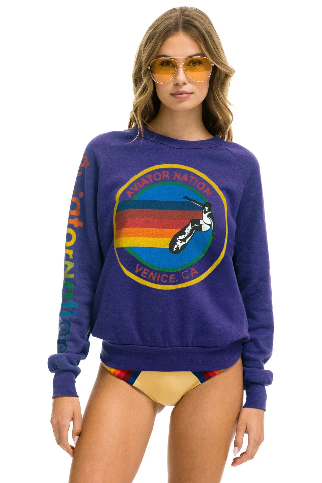 AVIATOR NATION SWEATSHIRT - PURPLE sold by Aviator Nation