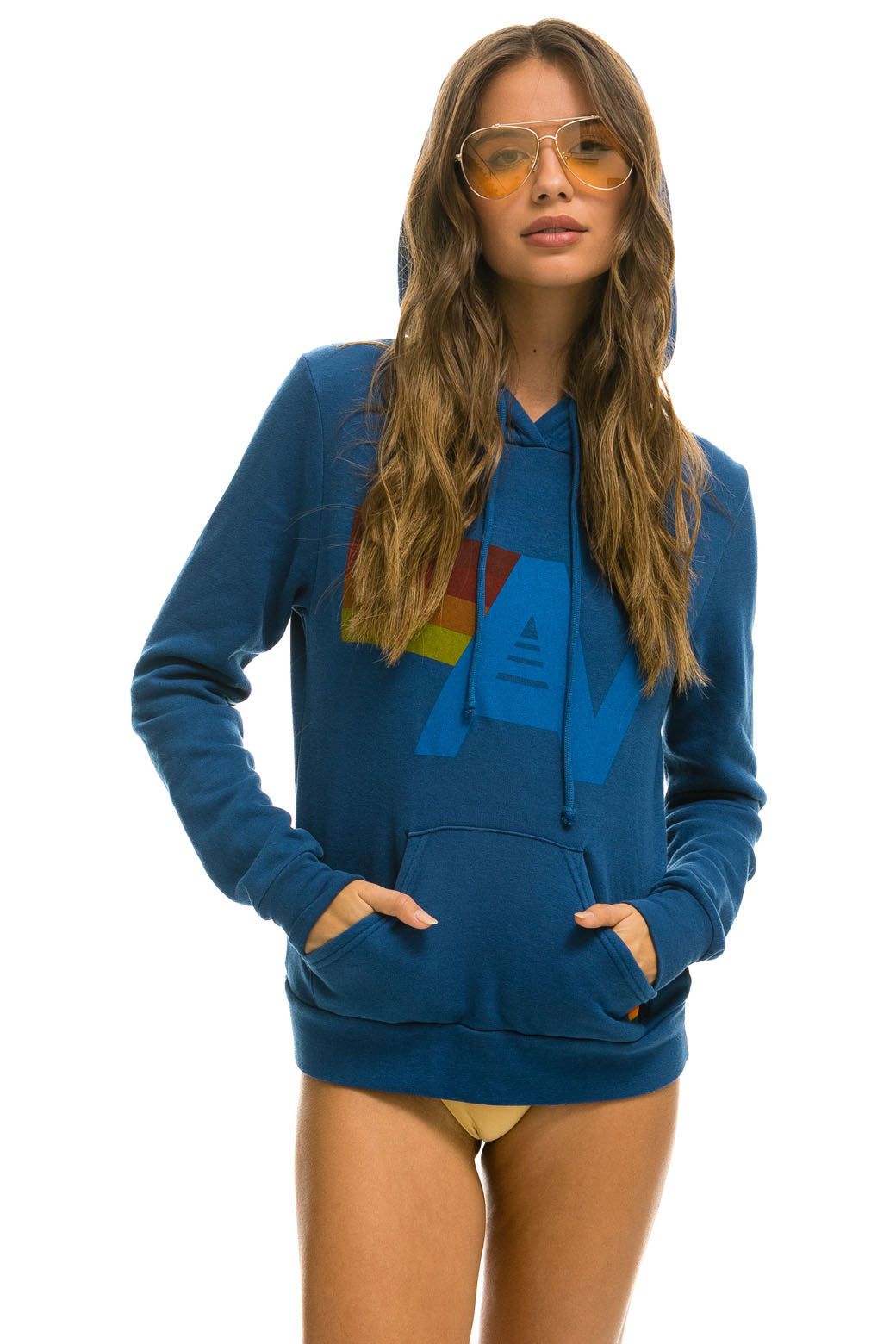 LOGO PULLOVER HOODIE - ROYAL sold by Aviator Nation