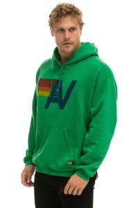 LOGO PULLOVER RELAXED HOODIE - KELLY GREEN sold by Aviator Nation