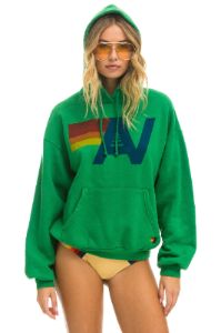 LOGO PULLOVER RELAXED HOODIE - KELLY GREEN sold by Aviator Nation