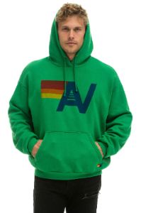LOGO PULLOVER RELAXED HOODIE - KELLY GREEN sold by Aviator Nation